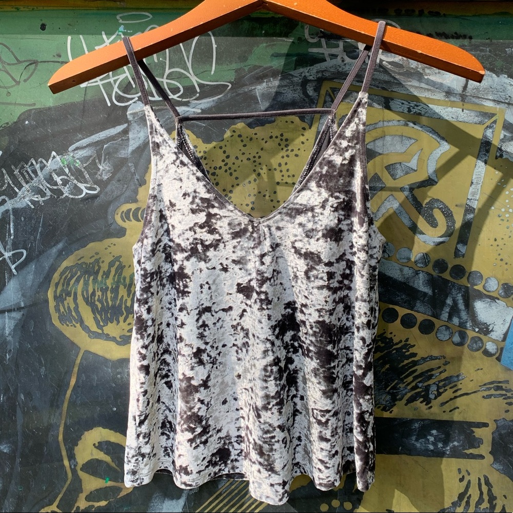AE Strappy Velvet Tank Top